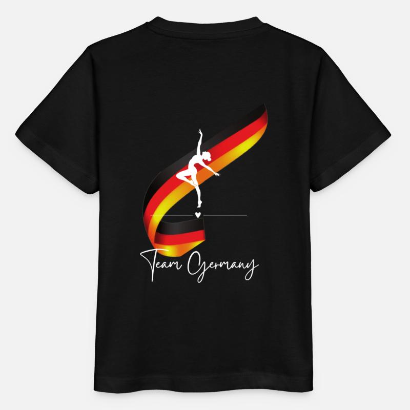 Team Germany with dancer and flag backprint - Stanley/Stella MINI CREATOR Kids’ T-Shirt - black