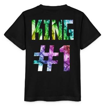 KING 01, King # 1, Queen Design in the store - Stanley/Stella MINI CREATOR Kids’ T-Shirt - black - Back - Mikhail (115cm)