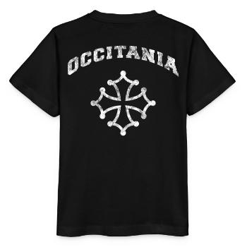 Kreuz Okzitanisch, Vintage - Stanley/Stella Kinder T-Shirt MINI CREATOR  - Schwarz - Hinten - Mikhail (115cm)
