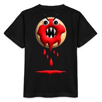 Halloween Donut rot vor Wut. - Stanley/Stella Kinder T-Shirt MINI CREATOR  - Schwarz - Hinten - Mikhail (115cm)