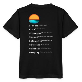 Bekannte Surf Spots Liste - Stanley/Stella Kinder T-Shirt MINI CREATOR  - Schwarz - Hinten - Mikhail (115cm)