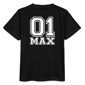 Max - Name - Stanley/Stella Kinder T-Shirt MINI CREATOR  - Schwarz - Hinten - Mikhail (115cm)