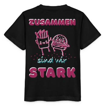 Zusammen sind wir stark - Freunde - Stanley/Stella Kinder T-Shirt MINI CREATOR  - Schwarz - Hinten - Mikhail (115cm)