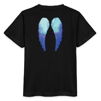 angelwings,flügel,aquarell,blau,engelsflügel - Stanley/Stella Kinder T-Shirt MINI CREATOR  - Schwarz - Hinten - Mikhail (115cm)