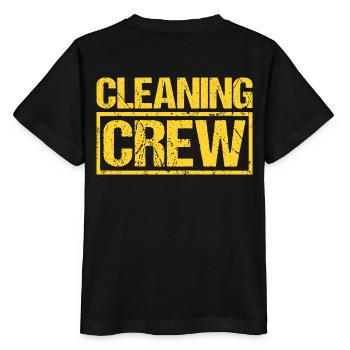 Cleaning Cleaning Cleaning Crew Crew Team Staff - Stanley/Stella MINI CREATOR Kids’ T-Shirt - black - Back - Mikhail (115cm)