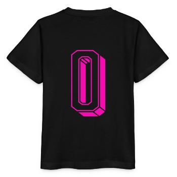 Zahl Null - Nummer 0 pink Mädchen Trikotnummer - Stanley/Stella Kinder T-Shirt MINI CREATOR  - Schwarz - Hinten - Mikhail (115cm)