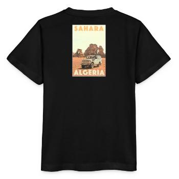 4x4 vehicle in the Sahara Desert - Stanley/Stella MINI CREATOR Kids’ T-Shirt - black - Back - Mikhail (115cm)