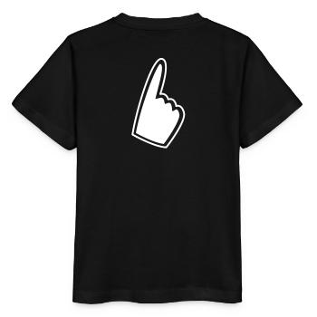 übergroßen Baseball einfache Hand nach oben - Stanley/Stella Kinder T-Shirt MINI CREATOR  - Schwarz - Hinten - Mikhail (115cm)