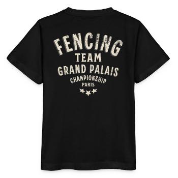 Fencing team Grand Palais Paris - T-shirt bio MINI CREATOR Stanley/Stella Enfant - noir - Dos - Mikhail (115cm)