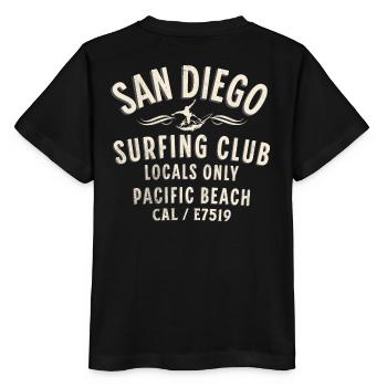 San Diego Pacific beach surfing club - Stanley/Stella MINI CREATOR Kids’ T-Shirt - black - Back - Mikhail (115cm)