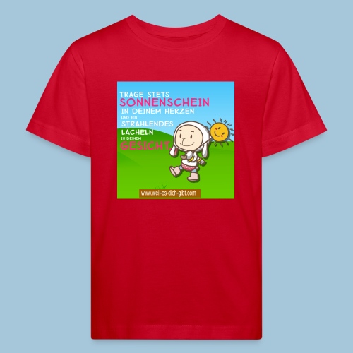 ☀️ Gute Laune Sonnenschein im Herzen Spruch Gemüt - Kinder Bio-T-Shirt