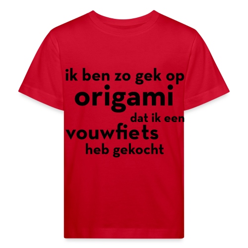 Origami - Vouwfiets - Kinderen Bio-T-shirt