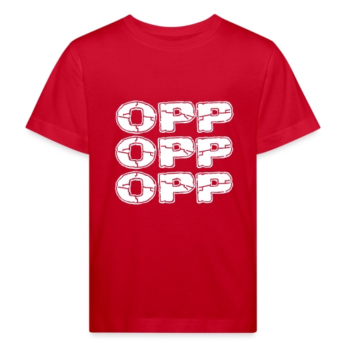 OPP Logo White - Lasten luonnonmukainen t-paita