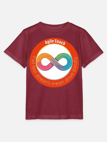 Fail fast doesn't mean drive blindly! - Stanley/Stella Kinder T-Shirt MINI CREATOR  - Burgunderrot