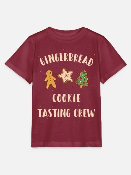 Gingerbread Cookie Tasting Crew - Stanley/Stella Kinder T-Shirt MINI CREATOR - Burgunderrot