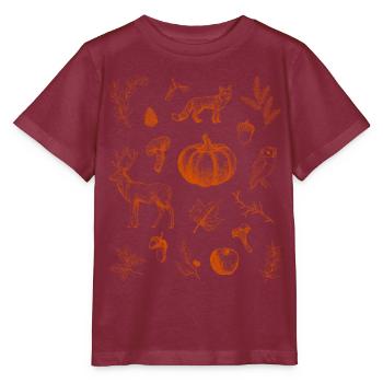 Ambiance automnale chaleureuse - T-shirt bio MINI CREATOR Stanley/Stella Enfant - bordeaux - Devant - Kain (125cm)