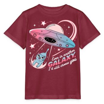 Amour Des Chats Galaxie Infini Fidélité Animale - T-shirt bio MINI CREATOR Stanley/Stella Enfant - bordeaux - Devant - Kain (125cm)