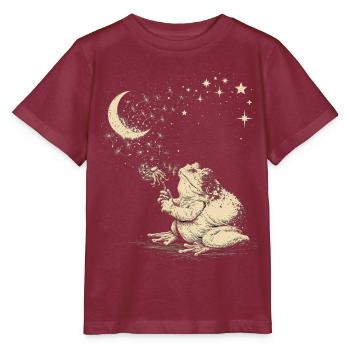 Un mignon pissenlit grenouille sous les étoiles - T-shirt bio MINI CREATOR Stanley/Stella Enfant - bordeaux - Devant - Kain (125cm)