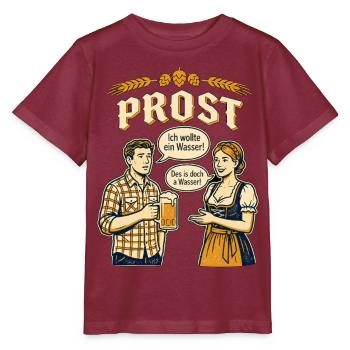 Wasser auf dem Bayrischen Volksfest - Stanley/Stella Kinder T-Shirt MINI CREATOR  - Burgunderrot - Vorne - Kain (125cm)