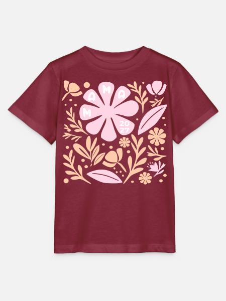 Schwangerschaftsmitteilung Mama 2027 - Stanley/Stella Kinder T-Shirt MINI CREATOR - Burgunderrot