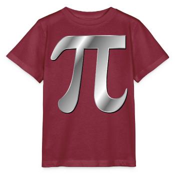 Zahl Pi Mathematik - Stanley/Stella Kinder T-Shirt MINI CREATOR  - Burgunderrot - Vorne - Kain (125cm)
