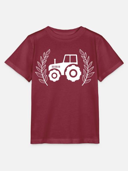 Traktor - Stanley/Stella Kinder T-Shirt MINI CREATOR - Burgunderrot