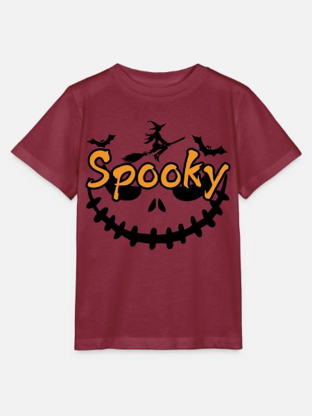 Spooky - Stanley/Stella Kinder T-Shirt MINI CREATOR - Burgunderrot