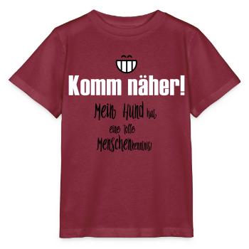 Komm näher! - Stanley/Stella Kinder T-Shirt MINI CREATOR  - Burgunderrot - Vorne - Kain (125cm)