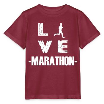 Triathlon Swim Bike Run - Stanley/Stella MINI CREATOR Kids’ T-Shirt - burgundy - Front - Kain (125cm)