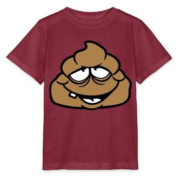 scheisse kot ekelig gesicht haufen haeufchen kacke - Stanley/Stella Kinder T-Shirt MINI CREATOR  - Burgunderrot - Vorne - Kain (125cm)