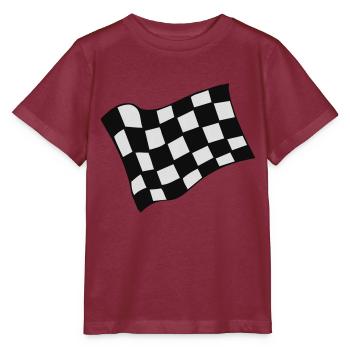 Racing-Zielflagge - Stanley/Stella Kinder T-Shirt MINI CREATOR  - Burgunderrot - Vorne - Kain (125cm)