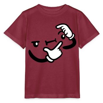 Hand Gesture Thinking - Stanley/Stella MINI CREATOR Kids’ T-Shirt - burgundy - Front - Kain (125cm)