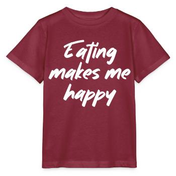 Manger me rend heureux - T-shirt bio MINI CREATOR Stanley/Stella Enfant - bordeaux - Devant - Kain (125cm)