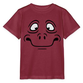 Insecure Anxious Comic Cartoon Face - Stanley/Stella MINI CREATOR Kids’ T-Shirt - burgundy - Front - Kain (125cm)