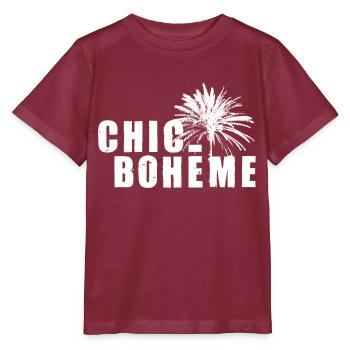 Chic Bohème Bohemian Beatnik shabby used look Palm - Stanley/Stella Kinder T-Shirt MINI CREATOR  - Burgunderrot - Vorne - Kain (125cm)