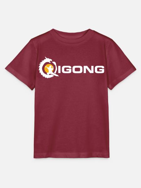 Qigong Dragon weiss - Stanley/Stella Kinder T-Shirt MINI CREATOR  - Burgunderrot