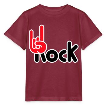 Heavy Metal Hard Rock Musique Cors Geste Logo - T-shirt bio MINI CREATOR Stanley/Stella Enfant - bordeaux - Devant - Kain (125cm)
