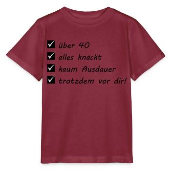 Sport - Marathon Über 40 - Stanley/Stella Kinder T-Shirt MINI CREATOR  - Burgunderrot - Vorne - Kain (125cm)