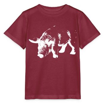 Bien-être animal porc - T-shirt bio MINI CREATOR Stanley/Stella Enfant - bordeaux - Devant - Kain (125cm)