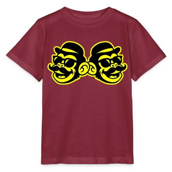 Singe Gentleman Drôle - T-shirt bio MINI CREATOR Stanley/Stella Enfant - bordeaux - Devant - Kain (125cm)