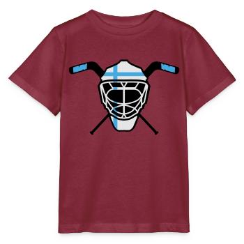 Hockey Goalie Mask Finlande - T-shirt bio MINI CREATOR Stanley/Stella Enfant - bordeaux - Devant - Kain (125cm)