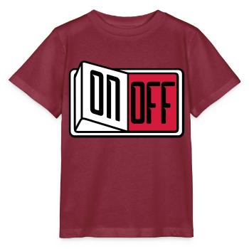 off on switch button button turn off - Stanley/Stella MINI CREATOR Kids’ T-Shirt - burgundy - Front - Kain (125cm)