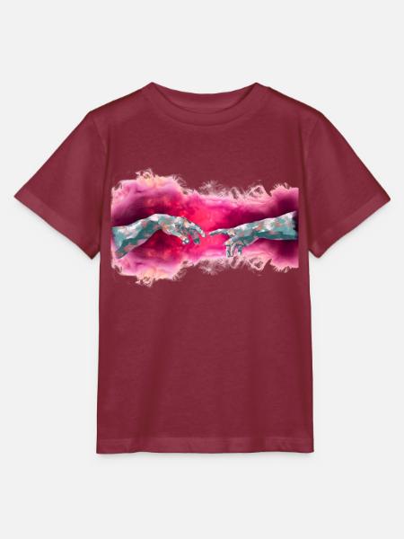 Moderne Kunst Michelangelo - Stanley/Stella Kinder T-Shirt MINI CREATOR - Burgunderrot