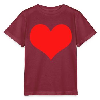 Ein rotes Herz - Stanley/Stella Kinder T-Shirt MINI CREATOR  - Burgunderrot - Vorne - Kain (125cm)