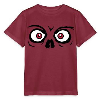 regarder horreur halloween effrayant boese visage tête - T-shirt bio MINI CREATOR Stanley/Stella Enfant - bordeaux - Devant - Kain (125cm)