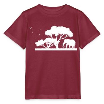 Safari Zoo Animal Safari Zoo - Stanley/Stella Kinder T-Shirt MINI CREATOR  - Burgunderrot - Vorne - Kain (125cm)