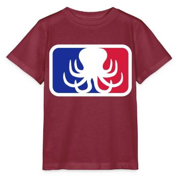 sport logo oktopus krake kopffuesser kalmar tentak - Stanley/Stella Kinder T-Shirt MINI CREATOR  - Burgunderrot - Vorne - Kain (125cm)