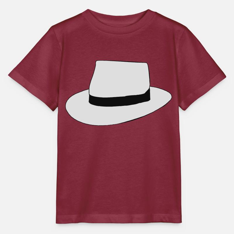 white hat - Stanley/Stella Kinder T-Shirt MINI CREATOR  - Burgunderrot