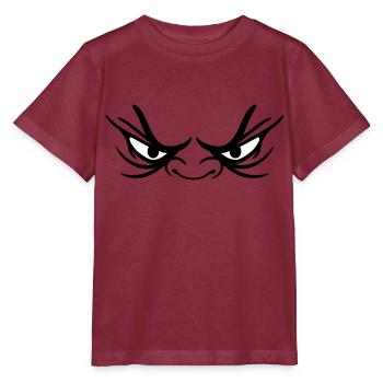 boese monster augen horror hunger gesich lustig co - Stanley/Stella Kinder T-Shirt MINI CREATOR  - Burgunderrot - Vorne - Kain (125cm)
