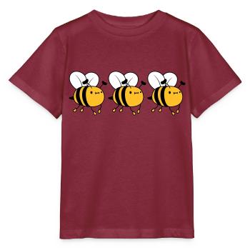 3 abeilles occupées - T-shirt bio MINI CREATOR Stanley/Stella Enfant - bordeaux - Devant - Kain (125cm)
